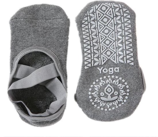 New Age Devi Yoga Anti-slip Sokken Blauw - Dames - Ballet - Dans - Gym - Fitness - Pilates - Katoen van New Age Devi — afbeelding 2