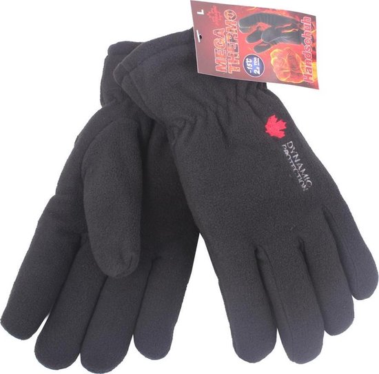 handschoenen heren winter – Mega thermo handschoenen met fleece – Zwart L |  bol.com