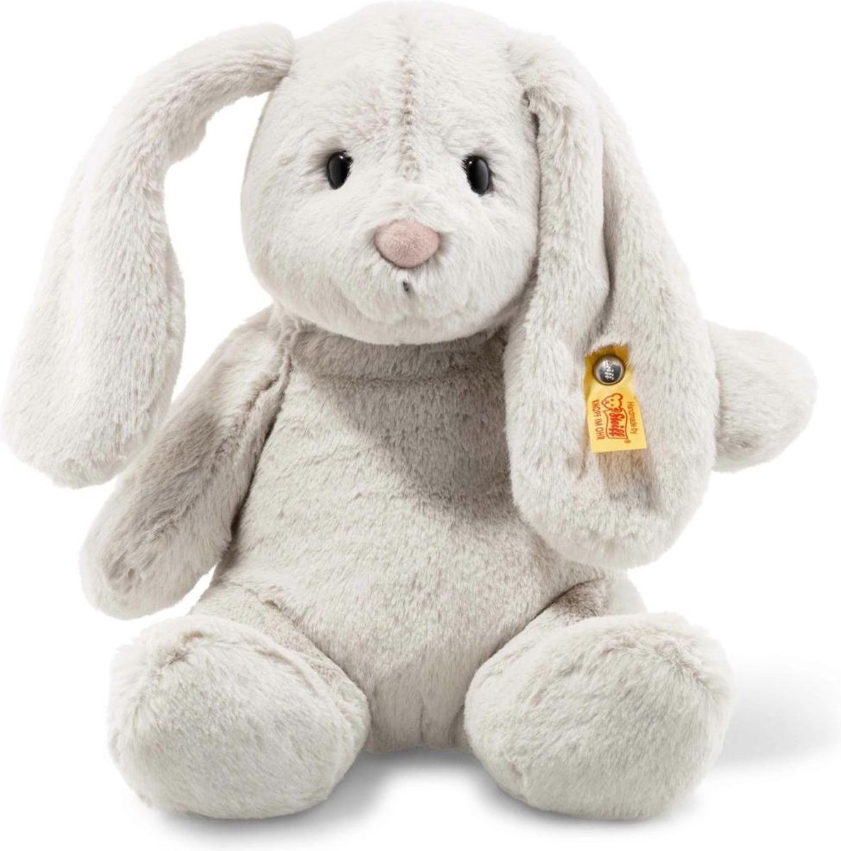 Steiff Hoppie Konijn skiër 31 cm kleurrijk, pluche dier met slappe oren, pluizig knuffeldier in ski-outfit om te knuffelen en te spelen, knuffeldier voor meisjes en jongens, wasmachinebestendig
