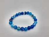 Blauwe agaat armband powerbead