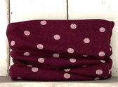 MixG | Colsjaal Winter | Wijnrood met stippen | Meisje