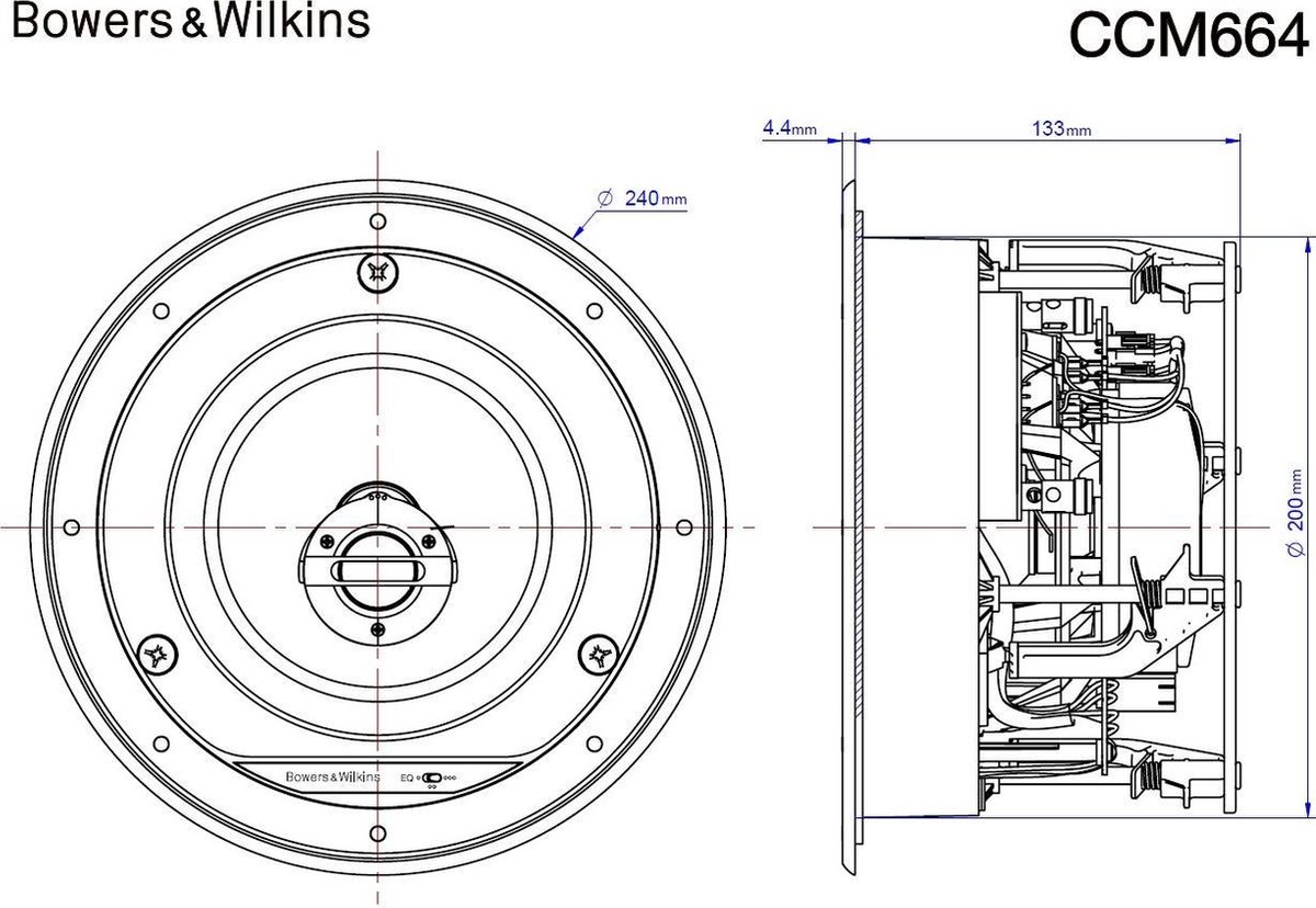 hanger Alarmerend weggooien Bowers & Wilkins CCM664 - Inbouw Speaker voor Plafond met Hifi Kwaliteit  (per paar) | bol.com