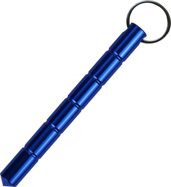 Kubotan - Sleutelhanger - Zelfverdediging - Blauw - Rond - Self-Defense Keychain