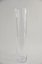 Glazen Vazen En Flessen - Konische Glasvaas (h)70x(d)19cm