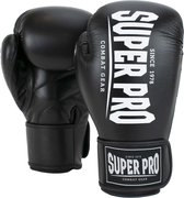 Super Pro Combat Gear Champ (kick)bokshandschoenen Zwart/Wit 16oz
