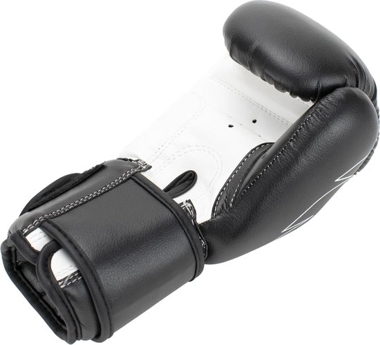 Gants de boxe Super Pro Combat Gear Talent (kick) Noir / Blanc 8oz