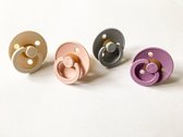Bibs Fopspenen set 4 stuks 6-18 maanden (Ivory, Blush, Sage, Heather) Maat 2 tutjes