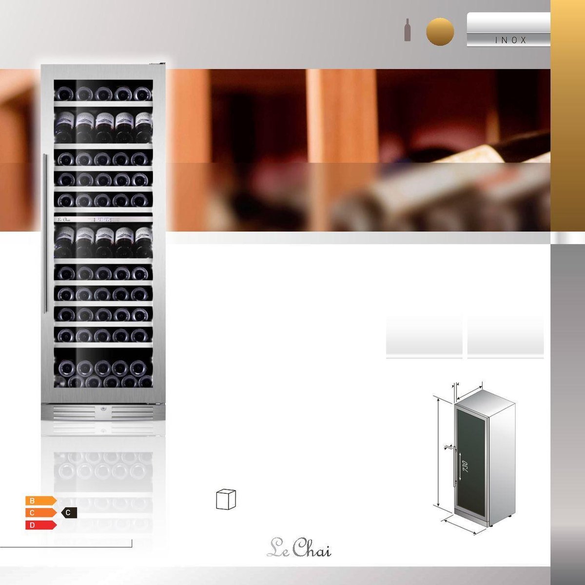 Le Chai PRO LB1140 Wijnkoelkast 107 Flessen - afbeelding 3