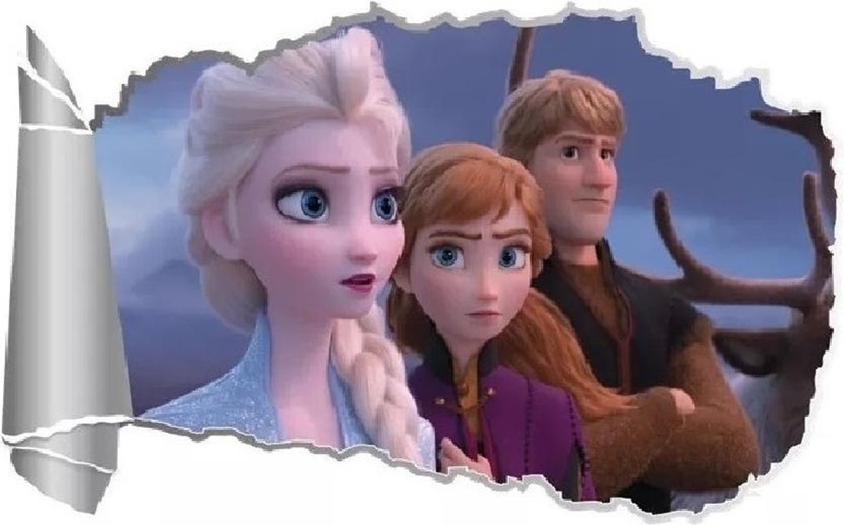 terwijl breed voor mij Muursticker Frozen 2 XL poster 3D muur kinderkamer | bol.com