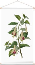 Textielposter Botanisch Bellenplant Aquarel (Fuchsia) - 40 x 70 cm