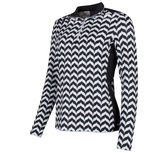 Falcon Wintersportpully - Maat XL  - Vrouwen - zwart/wit