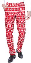 Suitmeister Christmas Red Nordic- Mannen Kostuum - Kerst - Rood - Maat - XL