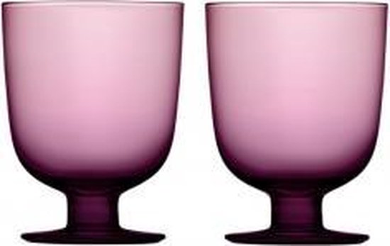 Iittala Lempi Glas Donker-Lila 34cl - 2 stuks | bol.com