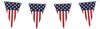 3x Vlaggenlijn/vlaggetjes Amerika/USA 6 meter - slingers