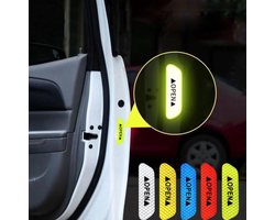 Hiden Auto reflector stickers - voor deuren - verkeersveiligheid - rood - 4 stuks