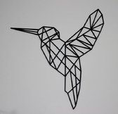 Geometrische vogel - 3D - kinderkamer - woonkamer - muursticker - afmeting: 30x33 - zwart - Nr 200
