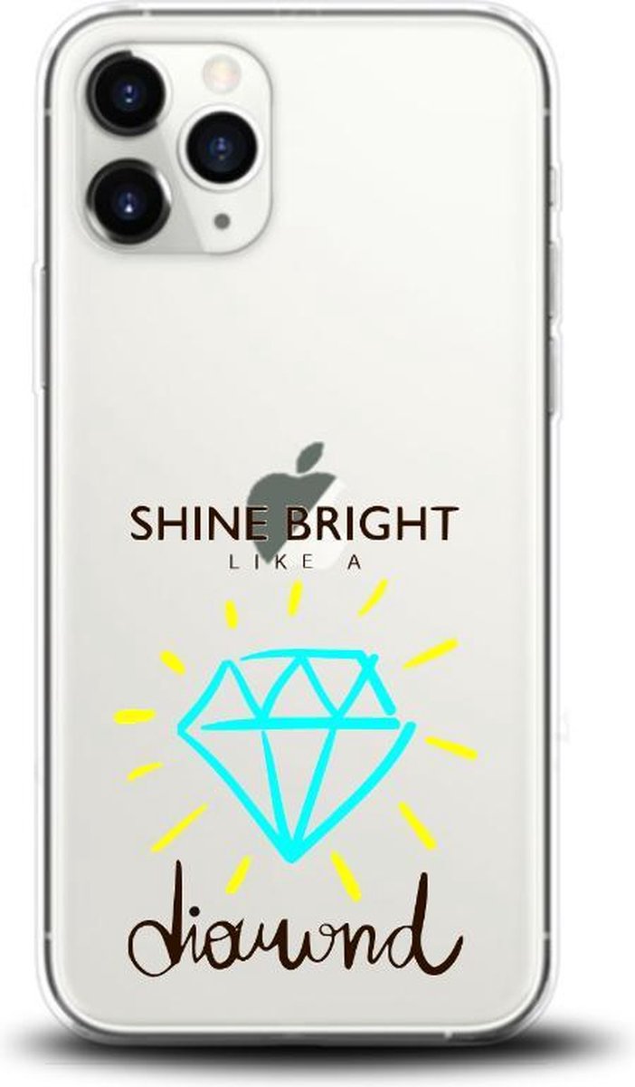 Apple Iphone 11 Pro transparant siliconen hoesje - Shine bright like a