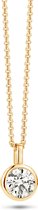 Velini jewels -P6481G -Hanger+Ketting -925 Zilver 14 karat verguld -Cubic Zirkonia