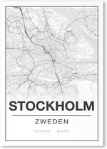 Poster/plattegrond STOCKHOLM - 30x40cm