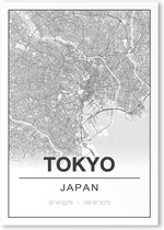 Poster/plattegrond TOKYO - 30x40cm