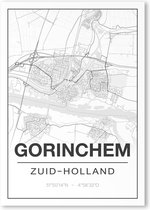 Poster/plattegrond GORINCHEM - 30x40cm