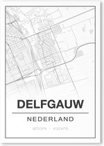 Poster/plattegrond DELFGAUW - 30x40cm