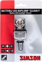 Simson koplamp voor voorvork LED 'Clearly' - met batterijen