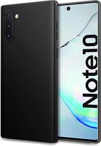 Soft Backcover Hoesje Geschikt voor: Samsung Galaxy Note 10 - Silicone - Zwart