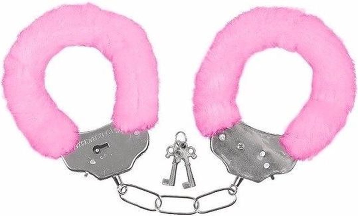 Handboeien pluche roze - Love Cuffs