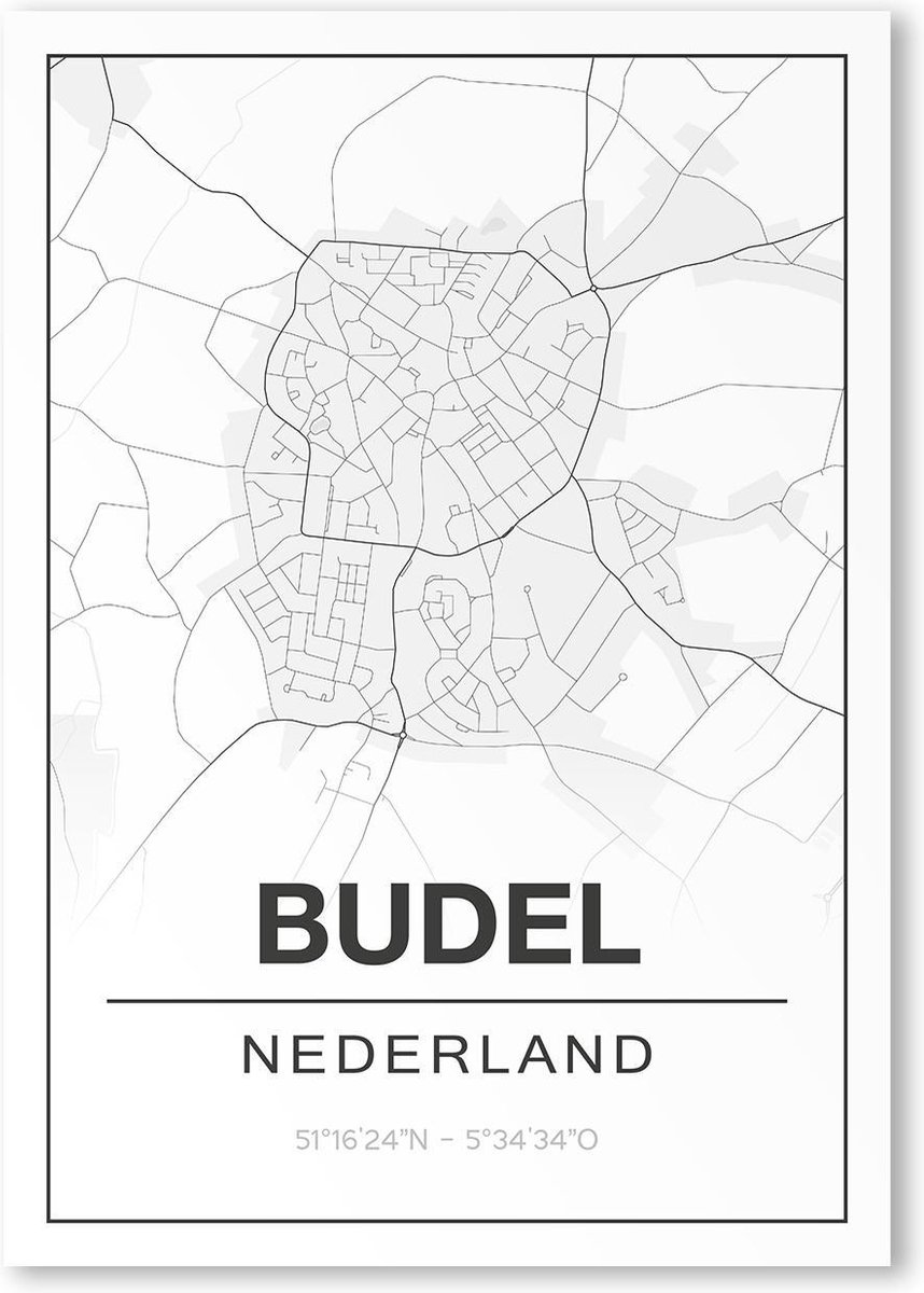 Poster/plattegrond BUDEL - 30x40cm