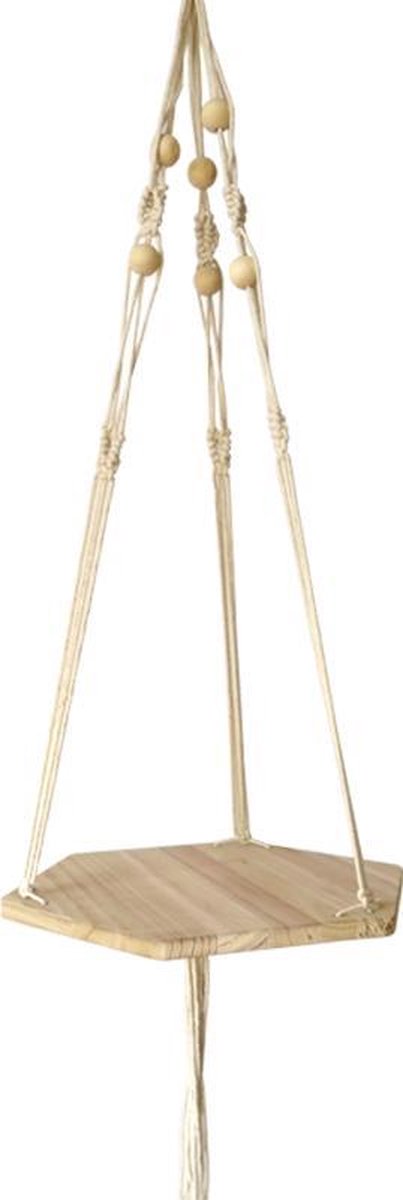 Lavandoux - Macramé Hangende Vogeltafel - Hangende Tafeltje - Plantenhanger - Crème
