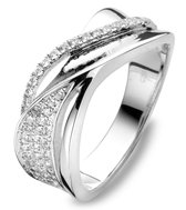 Velini jewels -R6852W-48 -Ring -925 Zilver gerodineerd -Cubic Zirkonia