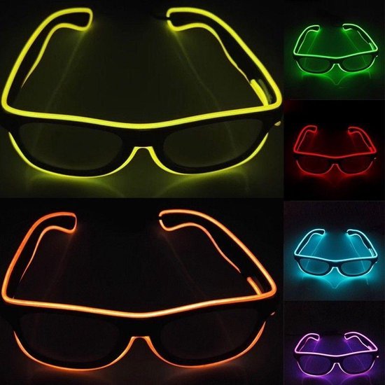 Uitvoeren G Snel Freaky Glasses® - lichtgevende bril - Zonnebril - LED brillen - Feestbril -  Party -... | bol