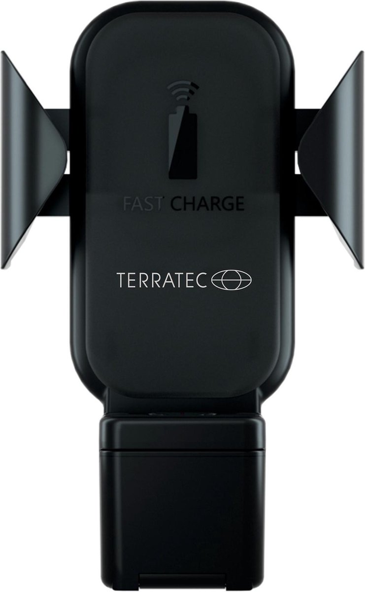 Terratec ChargeAir All Car Mobile phone/Smartphone, Smartwatch Black Active holder