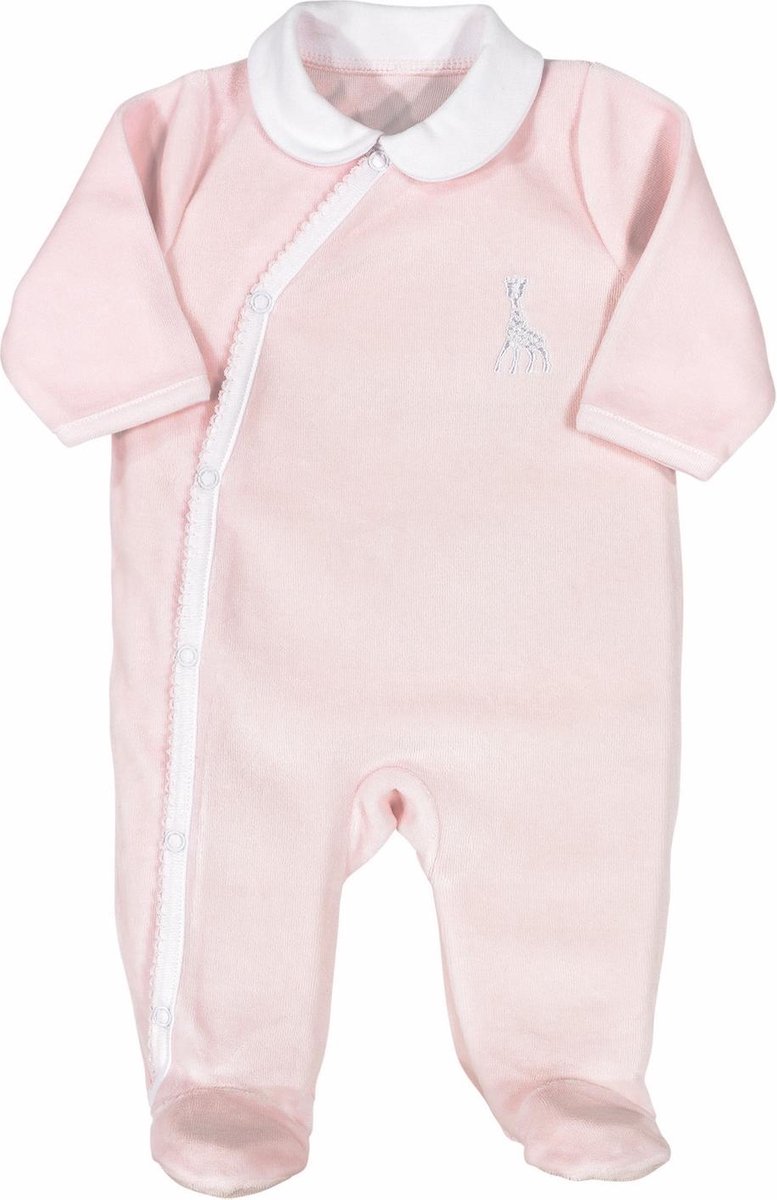 Sophie de giraf - boxpakje - met kraagje - velours - roze - 0 Maanden - 50 cm