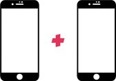 2x Geschikt voor: iPhone 8 screenprotector gehard glas Edge to Edge - Zwart (DuoPack)