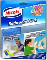 Salle de bain en tissu microfibre - 2 pièces - Nicols