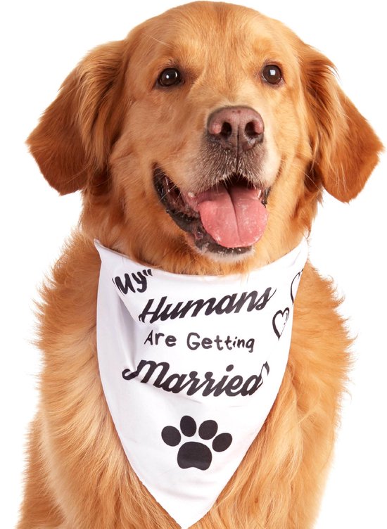 Raffinaderij Gezond eten Pijnstiller Odi Style My Humans Are Getting Married honden bandana, huwelijk cadeaus,  verloving... | bol.com