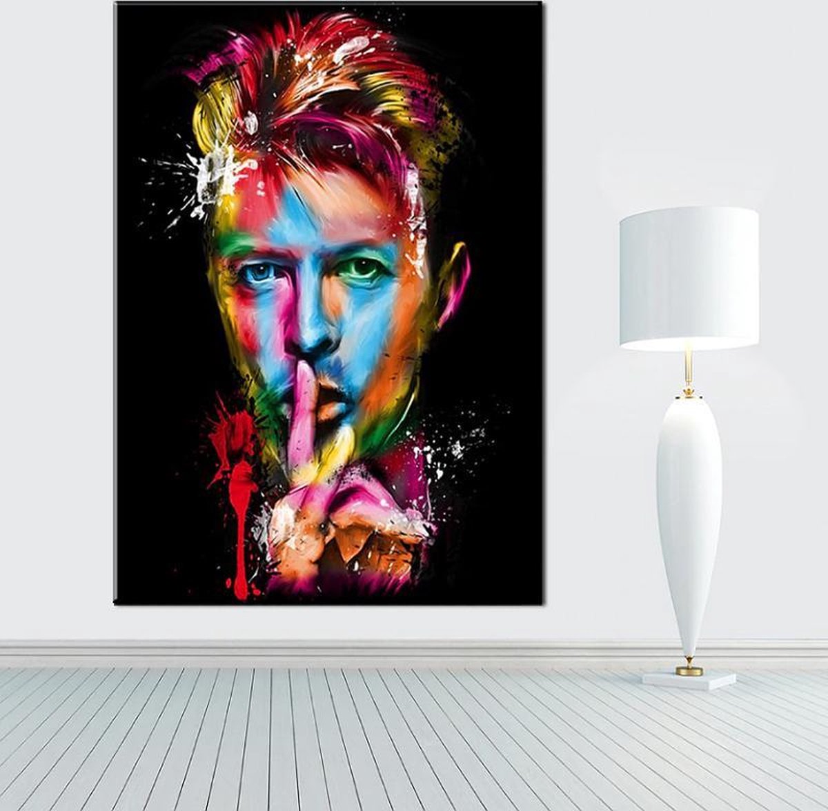 Surfilter David Bowie Sans cadre Impression sur toile moderne 50 x 75 cm 