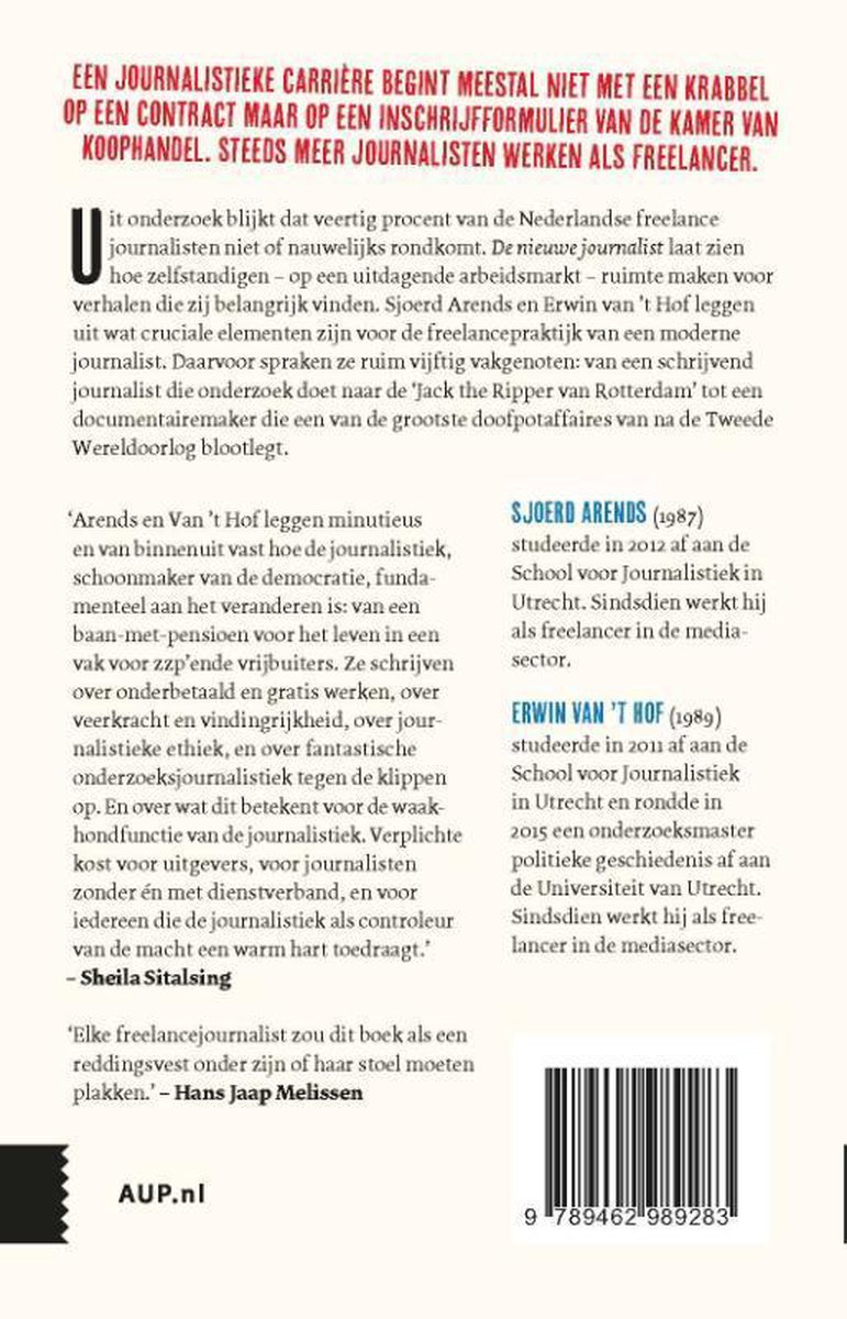 De nieuwe journalist - back cover