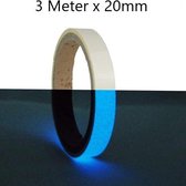 Lichtgevende Plakband - Blauw - 2cm X 300cm - Glow in the Dark Tape - Markering - Veiligheid