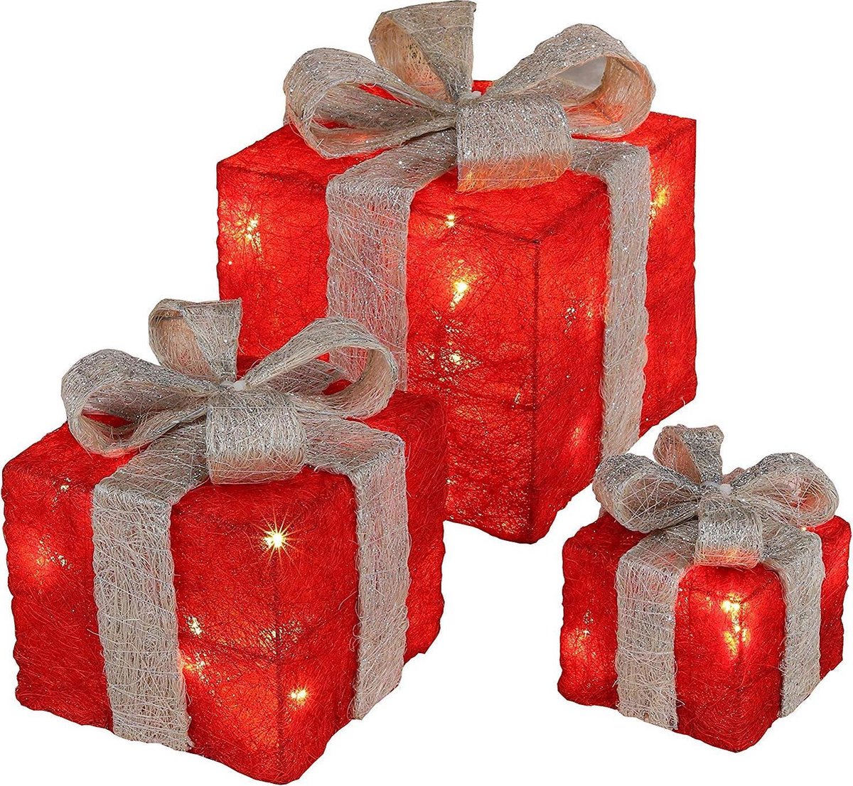 geschenkdozen set 3 | Kerst decoratie | LED verlichting | bol.com