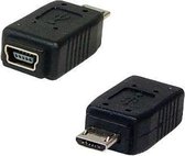 LogiLink kabeladapters/verloopstukjes Adapter Mini USB Female to Micro USB Male