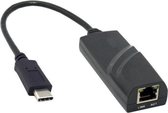 USB-C naar RJ45 Gigabit Ethernet LAN adapter - USB3.0 - CAT6 / zwart - 0,15 meter