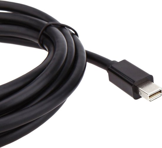 GOLD PLATED Mini Displayport (Thunderbolt) Naar HDMI Kabel / Adapter / Converter Mini Display Port To HDMI (Male) Voor Apple / Mac / Macbook - 3 meter - Zwart - AA Commerce