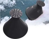 360 Graden ronde magische ijskrabber - Ruiten krabber - Sneeuwkrabber - Trechterfunctie - Zwarte ruitenkrabber