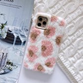 Voor iPhone 11 Pro Mink pluche telefoon beschermhoes (roze)