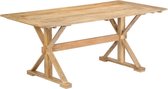 Eettafel Bruin Hout (Incl LW Klok) Rechthoekig - Dineertafel - Eet tafel - Eetkamertafel - Woonkamer tafel