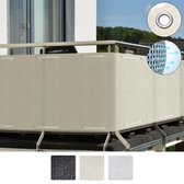 Sol Royal balkonscherm – cremé 90x500cm - balkondoek luchtdoorlatend - Solvision HB2
