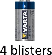 4 stuks (4 zakjes a 1 st) Varta Lithium CR123 3V minigrip